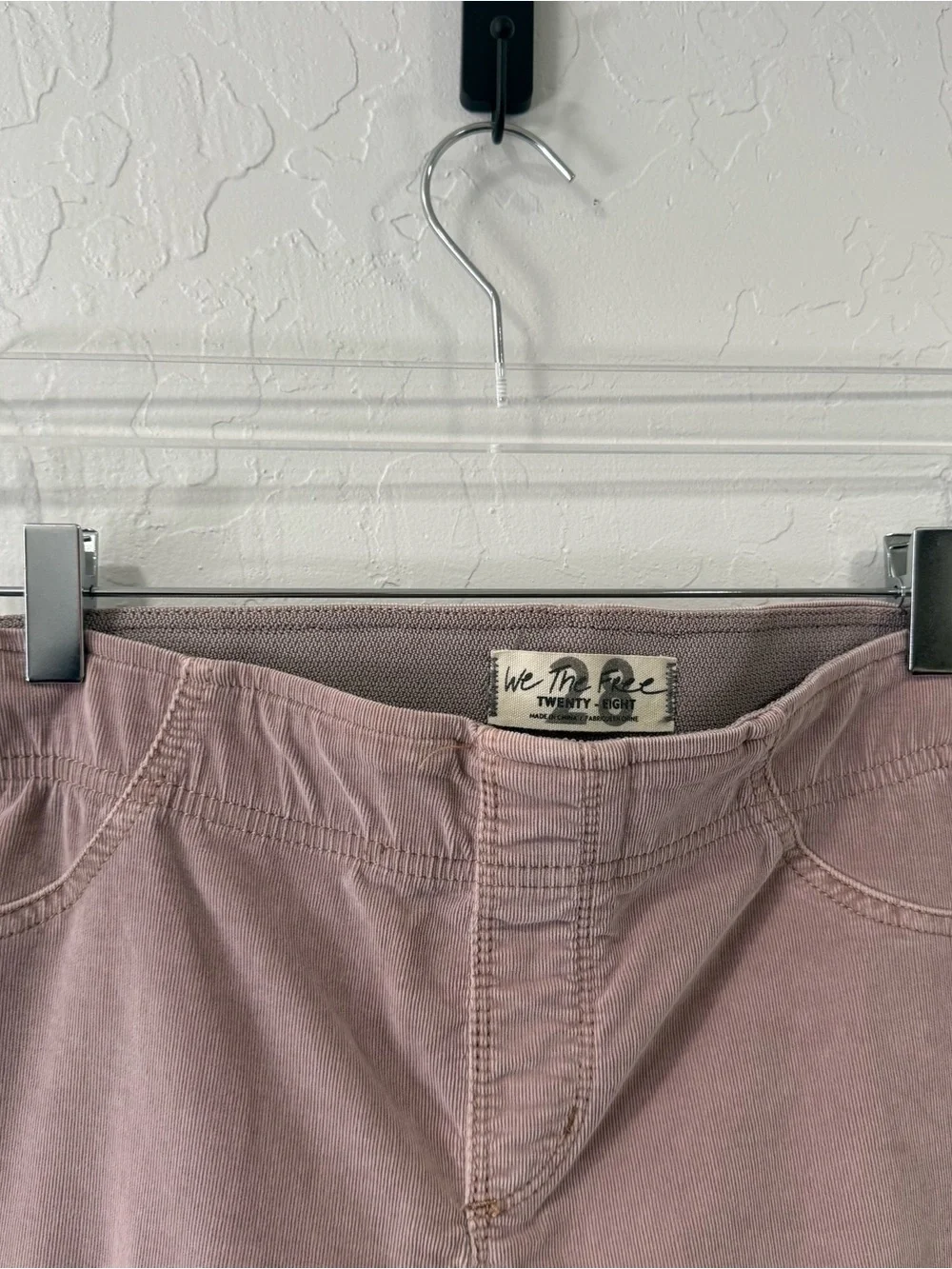 Free People We the Free Pink Corduroy Flare Pull-on Pants Size 28